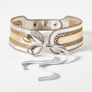 CYNTHIA ROWEY 📎 Metallic Wrap Belt - One Size